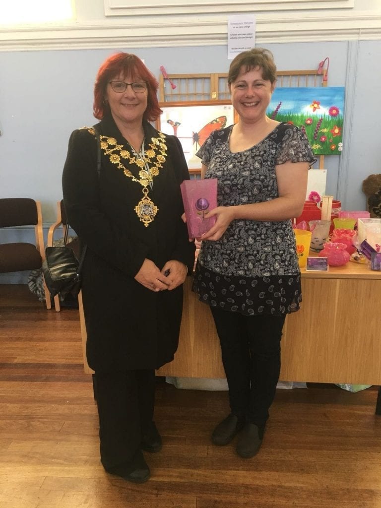 Charlotte Greenman with Mayor of Hereford at Arts and Crafts Show